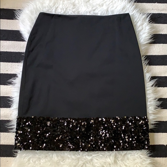 Talbots Satin & Sequins black Pencil Skirt NEW! With tags NWT - Picture 2 of 4